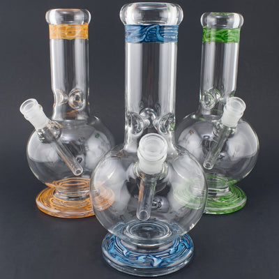 14" Wrap and Rake Venetian Bubble Beaker - Made in USA (One Off)