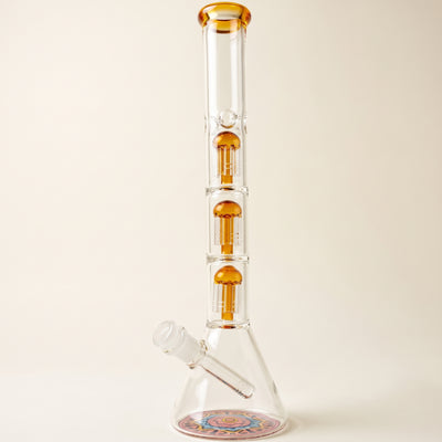 15" Decal Base Triple Tree Beaker, light background