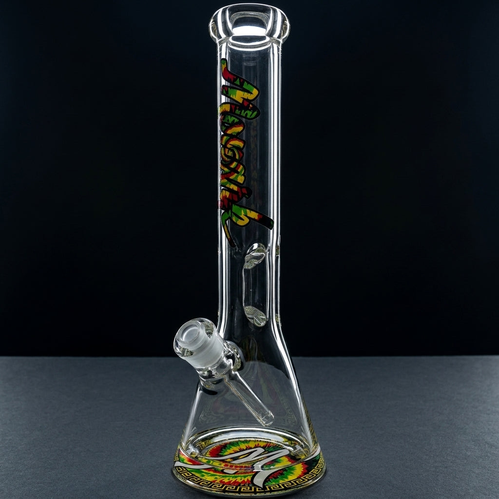 15" Monark Tye Dye Decal Thick Base Beaker
