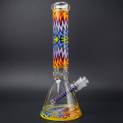 16" Decal Wigwag w/ Matching Downstem & Thick Base Beaker