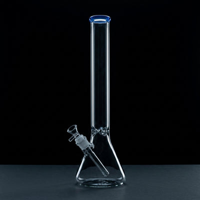 18" Color Lip 7mm Thick Beaker on dark slate surface - Oil Slick Pad
