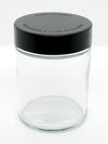 18 oz Child - Resistant Glass Jars (24 Pack) – Airtight, Odor - Proof Cannabis Packaging with Black Lids - Oil Slick