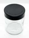 18 oz Child - Resistant Glass Jars (24 Pack) – Airtight, Odor - Proof Cannabis Packaging with Black Lids - Oil Slick