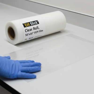 Oil Slick® Clear Roll BULK FEP FOR PURGING AND SLAB STORAGE 50'x16"