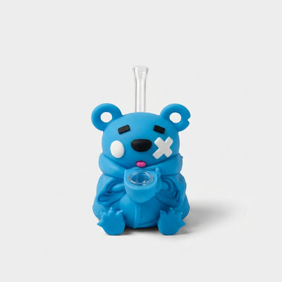 4.9" Tongue-sticking Bear Water Pipe | Silicone