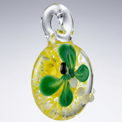 1.5″ Green & White Butterfly Pendant - Image 4