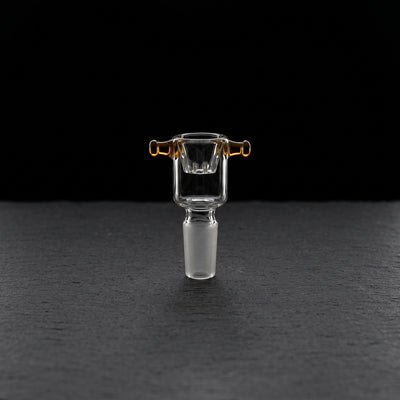 2" 14mm Color Peg Glass Screen Flower Bowl7 on dark slate surface - Oil Slick Pad