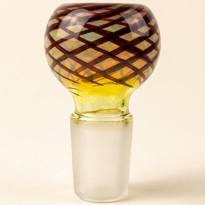 2" 18mm Fume w/ Color Glass Flower Bowl, light background