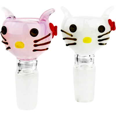 2.5 inch 14mm cat flower bowls in pink and white