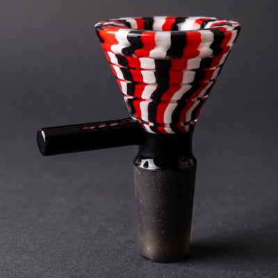 2.5" 14mm Vac Stack Funnel Black Bottom Flower Bowl