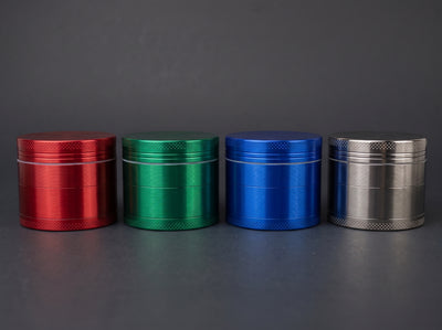 Classic Zinc Grinder in Red, Green, Blue and Silver