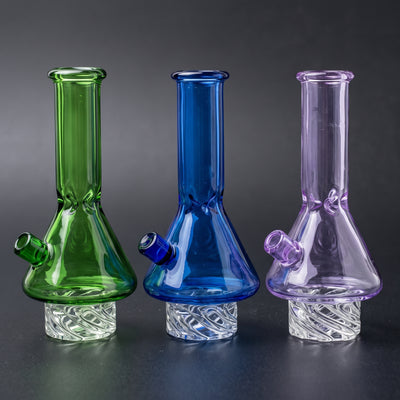 2.5" Color Beaker Spinner Carb Cap in Green, Blue and Purple