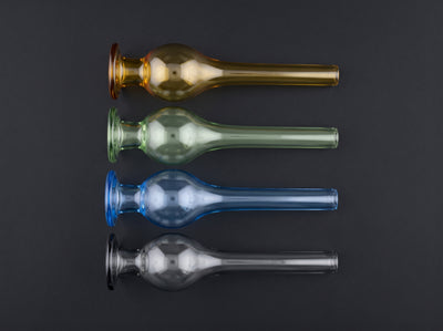 2.5" Full Color Long Bubble Carb Cap in Yellow, Green, Blue and Grey