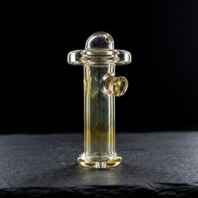2.5″ FUME STRAIGHT MINI TUBE CARB CAP on dark slate surface - Oil Slick Pad