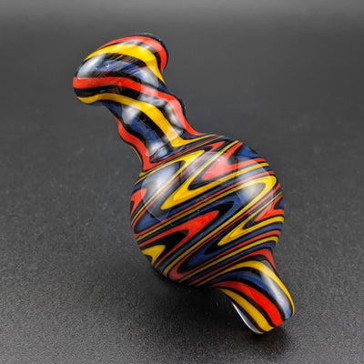 2.5″ Wigwag Ball Carb Cap in Black/Red/Yellow/Blue