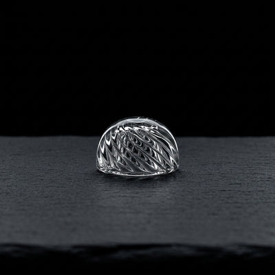 2" Clear Orb Mini Spinner Carb Cap on dark slate surface - Oil Slick Pad