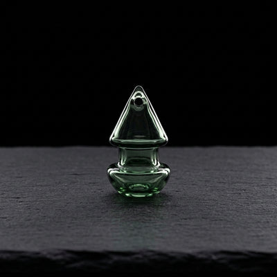 2" Cone Style Plug Carb Cap on dark slate surface - Oil Slick Pad