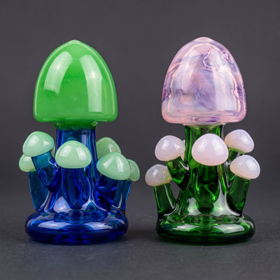 2" Sculpted Mushrooms Carb Cap in Blue/Green and Green/Pink