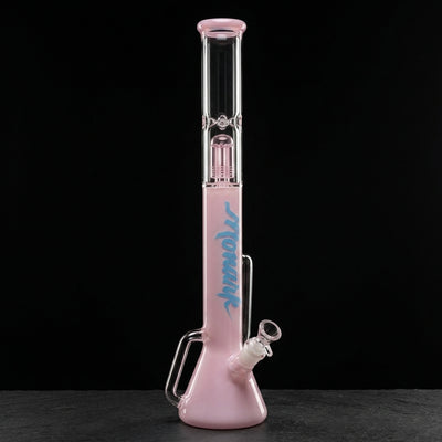 20″ Monark Half Color Recycler Beaker on dark slate surface - Oil Slick Pad