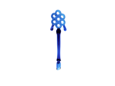 6" Glass Honeycomb Scoop Dab Tool - alternate angle