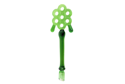 6" Glass Honeycomb Scoop Dab Tool - detail view