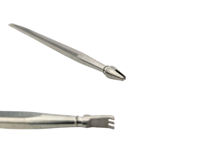 4.5″ Titanium Double Sided Rake Dab Tool - close-up view