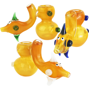 SILVER FUME DOLPHIN BUBBLER