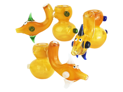 SILVER FUME DOLPHIN BUBBLER