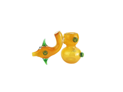 SILVER FUME DOLPHIN BUBBLER