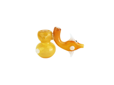 SILVER FUME DOLPHIN BUBBLER