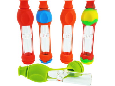 4″ WIDE CHILLUM W/ SILICONE SLEEVE & LID