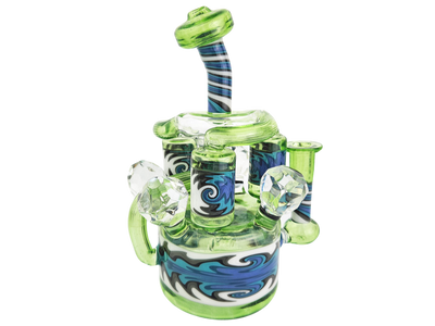 9" 710 Sci Glass Wigwag Triple Can Recycler