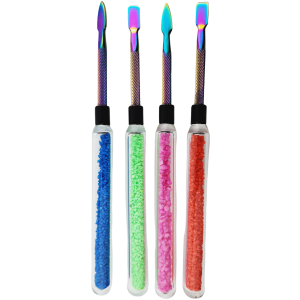 6″ CRUSH GLASS HANDLE W/ METAL TIP DAB TOOL
