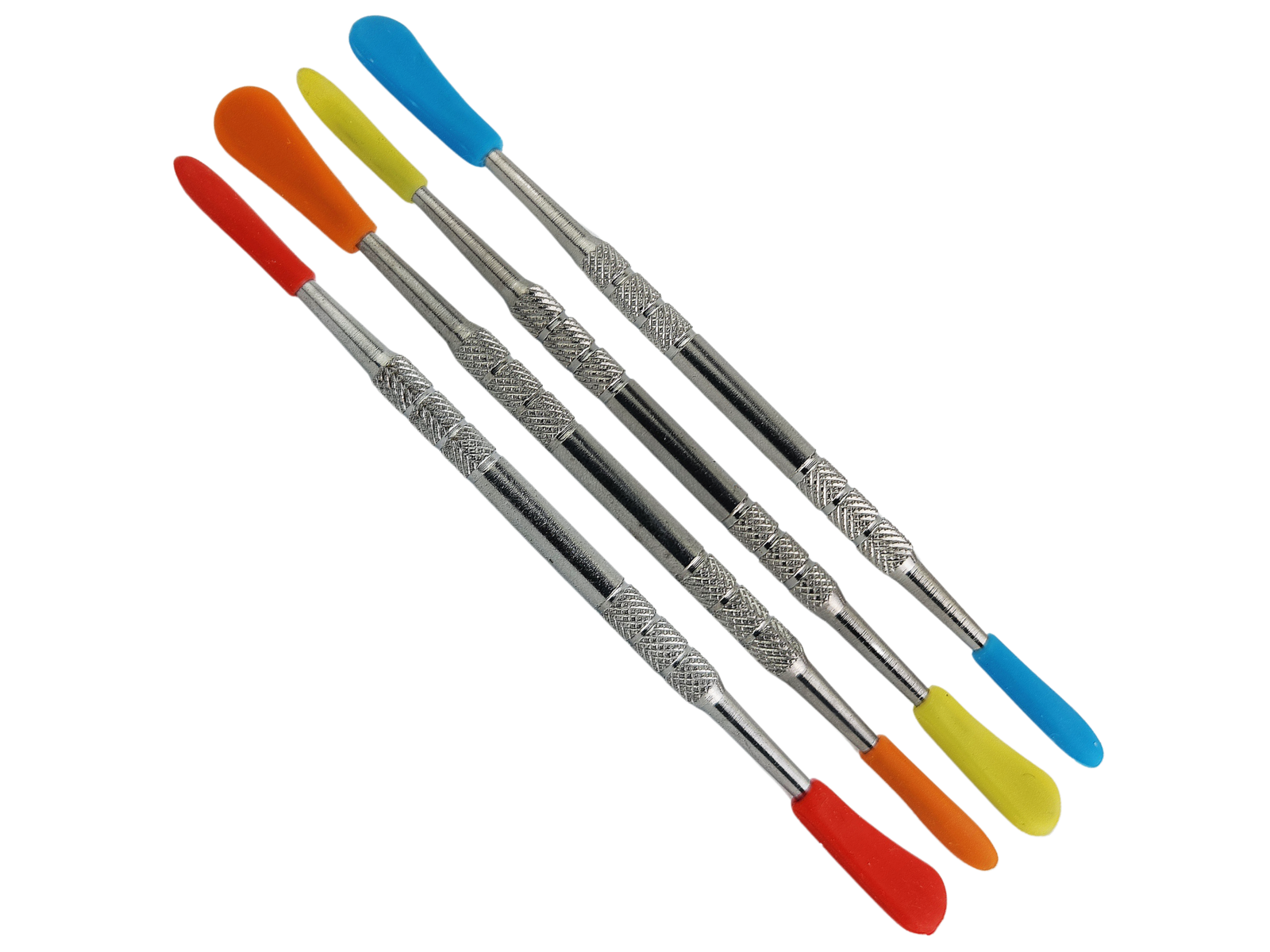 4.5″ STAINLESS STEEL DAB TOOL W/ SILICONE TIPS