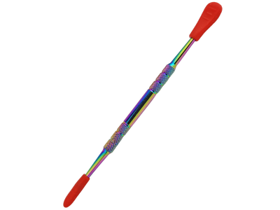5" Iridescent Stainless Steel Dab Tool w/ Silicone Tips - photo 4