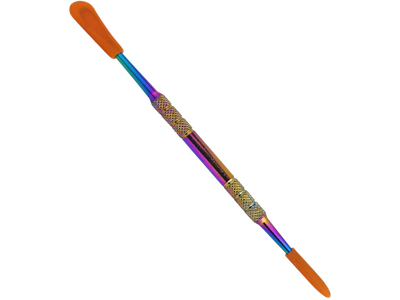 5" Iridescent Stainless Steel Dab Tool w/ Silicone Tips - photo 5