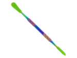 5″ IRIDESCENT STAINLESS STEEL DAB TOOL W/ SILICONE TIPS