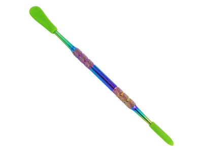5" Iridescent Stainless Steel Dab Tool w/ Silicone Tips - photo 6