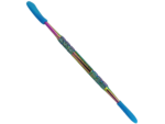 5″ IRIDESCENT STAINLESS STEEL DAB TOOL W/ SILICONE TIPS