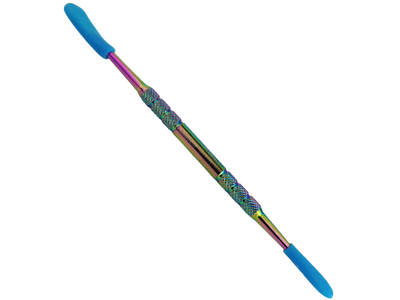 5" Iridescent Stainless Steel Dab Tool w/ Silicone Tips - photo 7