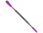 5″ IRIDESCENT STAINLESS STEEL DAB TOOL W/ SILICONE TIPS