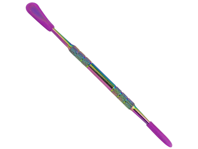 5" Iridescent Stainless Steel Dab Tool w/ Silicone Tips - photo 8