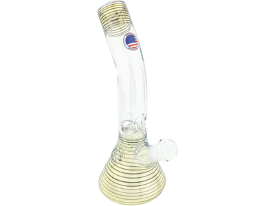 10″ U&M COLOR WRAP FUME BENT NECK BEAKER – MADE IN USA