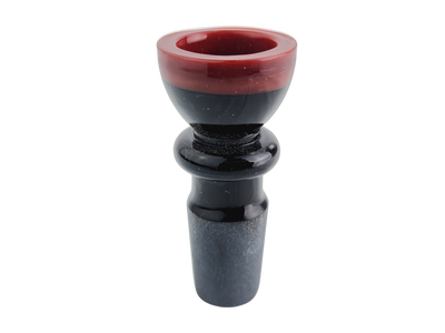 2″ 18mm Black Color Lip Flower Bowl - close-up view