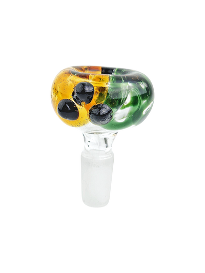 2″ 14MM ELEMENT COLOR AND FUME FLOWER BOWL – MADE IN USA