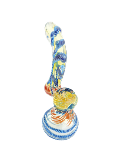 7.5″ FUME & CANE SWIRL BUBBLER