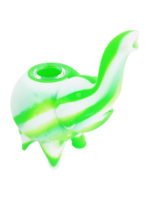 4.5″ Silicone Elephant Pipe w/ Glass Flower Bowl – $5.00