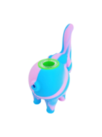 4.5″ Silicone Elephant Pipe w/ Glass Flower Bowl – $5.00