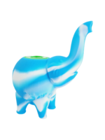 4.5″ Silicone Elephant Pipe w/ Glass Flower Bowl – $5.00