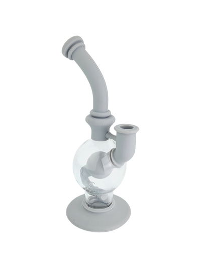 7.5" Silicone w/ Glass Globe Rig - alternate angle